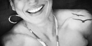 Olga is smilling 